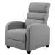 Artiss Recliner Armchair, Faux Linen Fabric, Grey, 64.5x89x98cm, High-Resilience Foam, Adjustable Comfort Chair