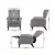 Artiss Recliner Armchair, Faux Linen Fabric, 64.5x72x99cm, Grey, Adjustable, High-Resilience Foam, Home Cinema Chair