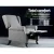 Artiss Recliner Armchair, Faux Linen Fabric, 64.5x72x99cm, Grey, Adjustable, High-Resilience Foam, Home Cinema Chair