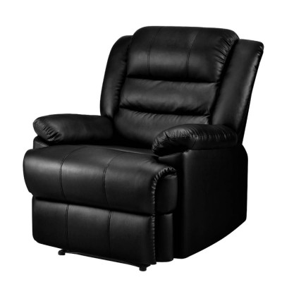 Artiss Recliner Chair, PU Leather, Black, 82x95x100cm, Luxury Home Cinema Seating, Adjustable Comfort Artiss Recliner Chair, PU Leather, Black, 82x95x100cm, Luxury Home Cinema Seating, Adjustable Comfort
