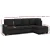 Artiss Modular Sofa Chaise Set 5-Seater Dark Grey Faux Linen, Customised Layout, Removable Covers, Sturdy Wood Frame