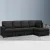 Artiss Modular Sofa Chaise Set 5-Seater Dark Grey Faux Linen, Customised Layout, Removable Covers, Sturdy Wood Frame