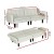 Artiss Serena 3-Seater Sofa Bed - Tufted Faux Linen, Adjustable Backrest, Space-Saver for Small Homes, Beige