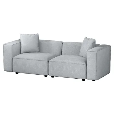 Artiss Alvin 2-Seater Modular Sofa Chaise Set - Grey, Modern Design, Plush Comfort, Durable Frame, 1-Year Warranty