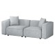 Artiss Alvin 2-Seater Modular Sofa Chaise Set - Grey, Modern Design, Plush Comfort, Durable Frame, 1-Year Warranty