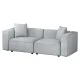 Artiss Alvin 2-Seater Modular Sofa Chaise Set - Grey, Modern Design, Plush Comfort, Durable Frame, 1-Year Warranty
