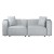 Artiss Alvin 2-Seater Modular Sofa Chaise Set - Grey, Modern Design, Plush Comfort, Durable Frame, 1-Year Warranty
