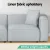 Artiss Alvin 2-Seater Modular Sofa Chaise Set - Grey, Modern Design, Plush Comfort, Durable Frame, 1-Year Warranty