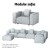 Artiss Alvin 2-Seater Modular Sofa Chaise Set - Grey, Modern Design, Plush Comfort, Durable Frame, 1-Year Warranty