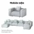 Artiss Alvin 2-Seater Modular Sofa Chaise Set - Grey, Modern Design, Plush Comfort, Durable Frame, 1-Year Warranty