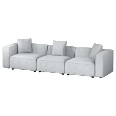 Artiss Alvin 3-Seater Modular Sofa Chaise Set - Grey, Modern Comfort with Linen Upholstery & Durable Wood Frame