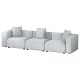 Artiss Alvin 3-Seater Modular Sofa Chaise Set - Grey, Modern Comfort with Linen Upholstery & Durable Wood Frame