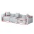 Artiss Alvin 3-Seater Modular Sofa Chaise Set - Grey, Modern Comfort with Linen Upholstery & Durable Wood Frame