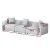 Artiss Alvin 3-Seater Modular Sofa Chaise Set - Grey, Modern Comfort with Linen Upholstery & Durable Wood Frame