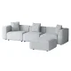 Artiss Alvin 4-Seater Modular Sofa Chaise Set, Grey - Modern Comfort, Durable Design, 1-Year Warranty