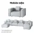 Artiss Alvin 4-Seater Modular Sofa Chaise Set, Grey - Modern Comfort, Durable Design, 1-Year Warranty