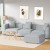 Artiss Alvin 4-Seater Modular Sofa Chaise Set, Grey - Modern Comfort, Durable Design, 1-Year Warranty