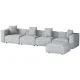Artiss Modular Sofa Chaise Set, Faux Linen, 5-Seater, Grey, 361x82x57cm, Modern Living Room Furniture, Durable & Stylish