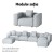Artiss Modular Sofa Chaise Set, Faux Linen, 5-Seater, Grey, 361x82x57cm, Modern Living Room Furniture, Durable & Stylish Artiss Modular Sofa Chaise Set, Faux Linen, 5-Seater, Grey, 361x82x57cm, Modern Living Room Furniture, Durable & Stylish