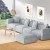 Artiss Modular Sofa Chaise Set, Faux Linen, 5-Seater, Grey, 361x82x57cm, Modern Living Room Furniture, Durable & Stylish Artiss Modular Sofa Chaise Set, Faux Linen, 5-Seater, Grey, 361x82x57cm, Modern Living Room Furniture, Durable & Stylish