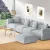 Artiss Modular Sofa Chaise Set, Faux Linen, 5-Seater, Grey, 361x82x57cm, Modern Living Room Furniture, Durable & Stylish