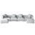 Artiss Modular Sofa Chaise Set, Faux Linen, 6-Seater, Grey, 361cm, Modern Living Room Furniture, Comfortable & Stylish