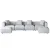 Artiss Modular Sofa Chaise Set, Faux Linen, 6-Seater, Grey, 361cm, Modern Living Room Furniture, Comfortable & Stylish