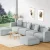 Artiss Modular Sofa Chaise Set, Faux Linen, 6-Seater, Grey, 361cm, Modern Living Room Furniture, Comfortable & Stylish