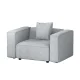 Artiss Alvin Modular Sofa Chaise Set - 1-Seater Grey | Modern Comfort & Style with Soft Linen & Durable Wood Frame