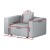 Artiss Alvin Modular Sofa Chaise Set - 1-Seater Grey | Modern Comfort & Style with Soft Linen & Durable Wood Frame
