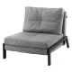 Artiss Single Sofa Bed Chair, Folding Convertible Recliner Lounge, Linen Fabric, Steel Frame, 198cm, Grey
