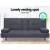 Artiss 3-Seater Sofa Bed, Faux Linen, 175CM, Dark Grey, Space-Saving, Adjustable Recline, Cup Holders, Modern Design