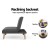 Artiss Recliner Single Sofa Bed, Faux Linen, Dark Grey, 85x81x74cm, Adjustable, Modular, Plush Comfort