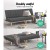 Artiss Recliner Single Sofa Bed, Faux Linen, Dark Grey, 85x81x74cm, Adjustable, Modular, Plush Comfort