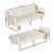 Artiss Sienna 3-Seater Sofa Bed: Beige Faux Linen, Adjustable Backrest, 300kg Capacity, Easy Assembly, 1-Year Warranty