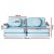 Artiss Velvet Blue 2-Seater Sofa Bed & Kid's DIY Play Couch | Modular Design, Removable Cover, Extra Thick Cushioning
