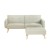 Artiss Scott 3-Seater Sofa Bed Ottoman, Beige Faux Linen - Space-Saving L-Shaped Design with Adjustable Backrest