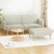 Artiss Scott 3-Seater Sofa Bed Ottoman, Beige Faux Linen - Space-Saving L-Shaped Design with Adjustable Backrest