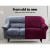 Artiss Velvet Sofa Cover for 2-Seater - Ruby Red, Stretchable Crystal Velvet with Anti-Slip Foam, Machine Washable