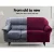 Artiss Velvet Sofa Cover for 2-Seater - Ruby Red, Stretchable Crystal Velvet with Anti-Slip Foam, Machine Washable