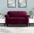 Artiss Velvet Sofa Cover for 2-Seater - Ruby Red, Stretchable Crystal Velvet with Anti-Slip Foam, Machine Washable