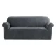 Artiss Velvet Sofa Cover, Stretchable, Anti-Slip, Machine Washable, Grey, 3-Seater, 183cm-223cm, All-Round Protection
