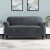 Artiss Velvet Sofa Cover, Stretchable, Anti-Slip, Machine Washable, Grey, 3-Seater, 183cm-223cm, All-Round Protection