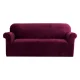 Artiss Ruby Red Velvet Sofa Cover for 3-Seater Couch - Stretchable, Machine Washable, Anti-Slip, Elegant Style