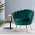 Artiss Armchair Velvet Green 71cm Shell Back, High Resilience Foam Padding, Gold Metal Legs, Modern Accent Chair