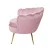 Artiss Armchair, Velvet Upholstery, 71x68x71cm, Pink, Vintage Shell Back, Gold Legs, High Resilience Foam Padding