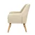 Artiss Fabric Dining Armchair, Linen Upholstery, Beige, 58x50x80cm - Retro Style, Comfortable, Durable, Home Décor