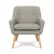 Artiss Anne 2X Beige Armchair Set: Retro Tub Chair with Faux Linen, Tufted Back, Thick Foam, and Rubber Wood Legs