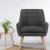 Artiss Anne Armchair in Charcoal Linen Fabric - Full Size with Tufted Backrest, Thick Foam Padding, Durable Wood Frame