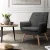 Artiss Anne Armchair in Charcoal Linen Fabric - Full Size with Tufted Backrest, Thick Foam Padding, Durable Wood Frame